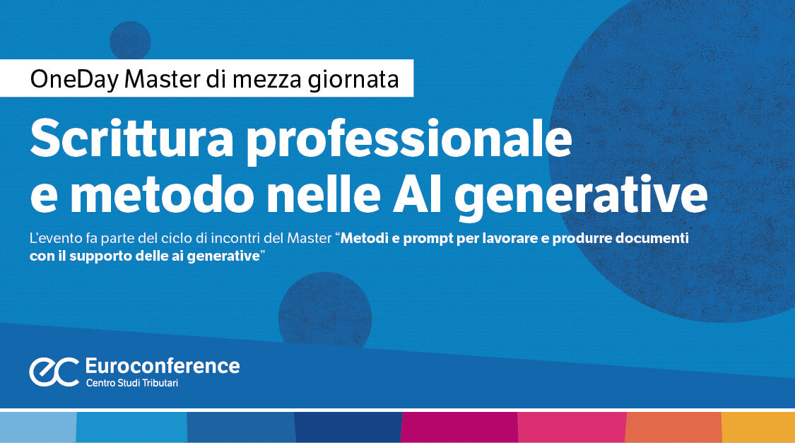 Immagine Scrittura professionale e metodo nelle AI generative | Euroconference
